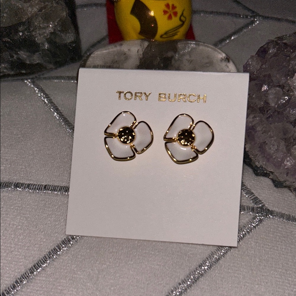 Tory Burch Gold Floral Earrings
